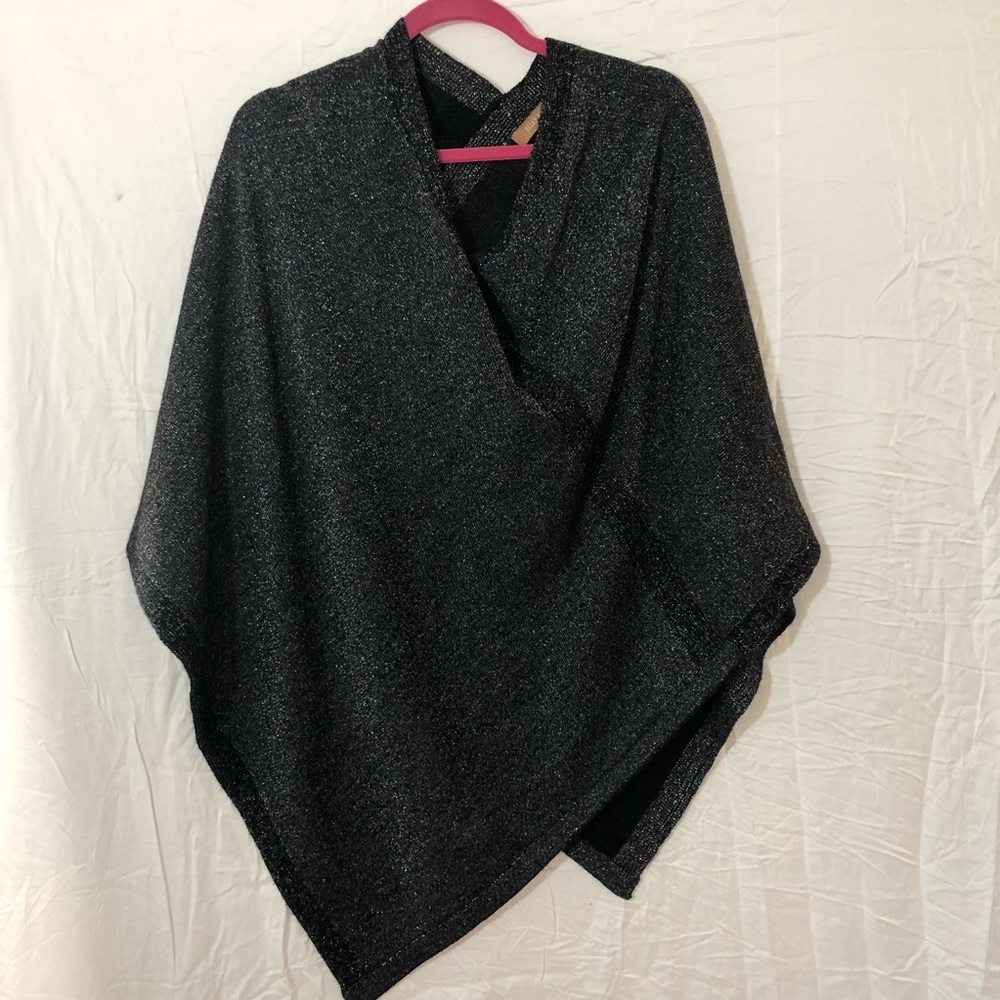 Black with silver sparkle shawl
